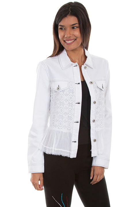 SCULLY: Ladies Denim & Lace Jacket