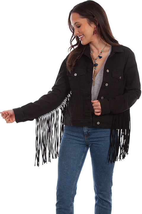 SCULLY: Denim on Denim Fringe Jacket