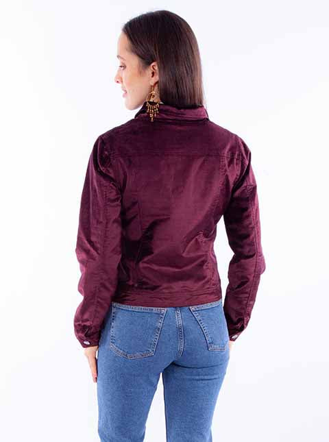 SCULLY: Women's Denim Styled Velvet Embroidered Jacket