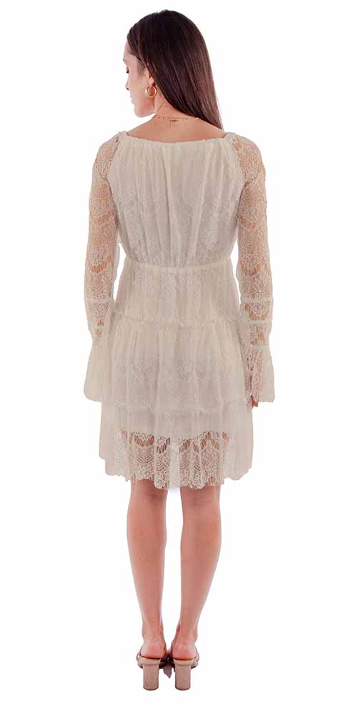 SCULLY: Women's Ivory Floral Lace Cocktail Dress