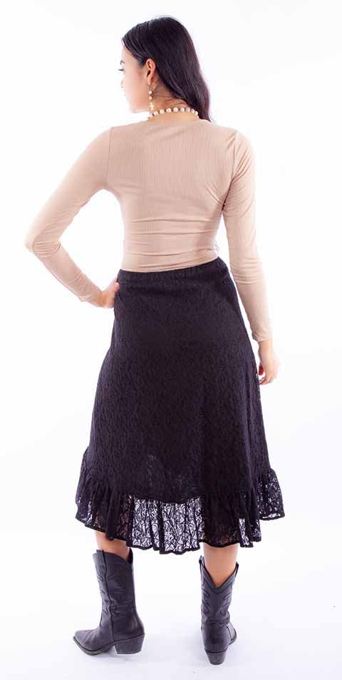 Scully- Black Full Lace Skirt