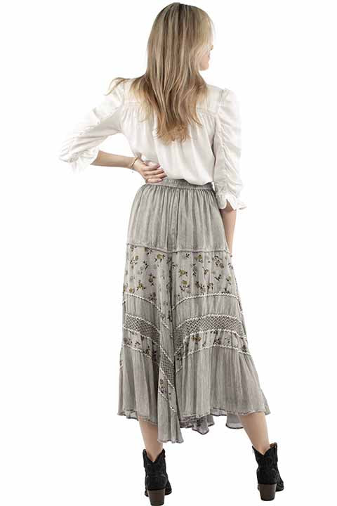Scully- Floral and Lace Flow Skirt