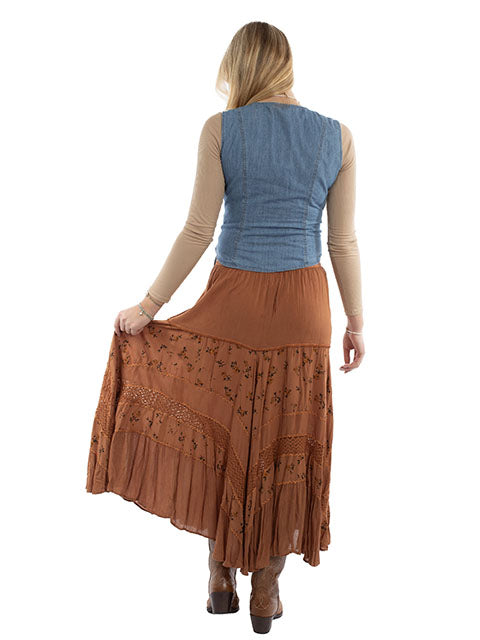Scully- Floral and Lace Flow Skirt