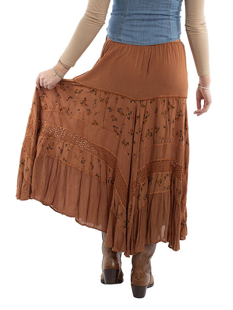 Scully- Floral and Lace Flow Skirt