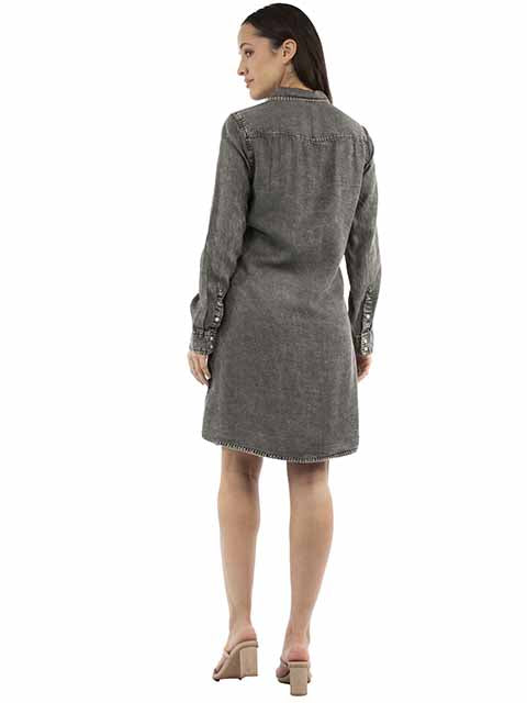 SCULLY: Women's Whipstitch Detail Button Down Dress