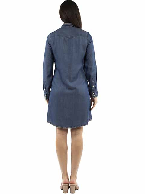 SCULLY: Women's Whipstitch Detail Button Down Dress