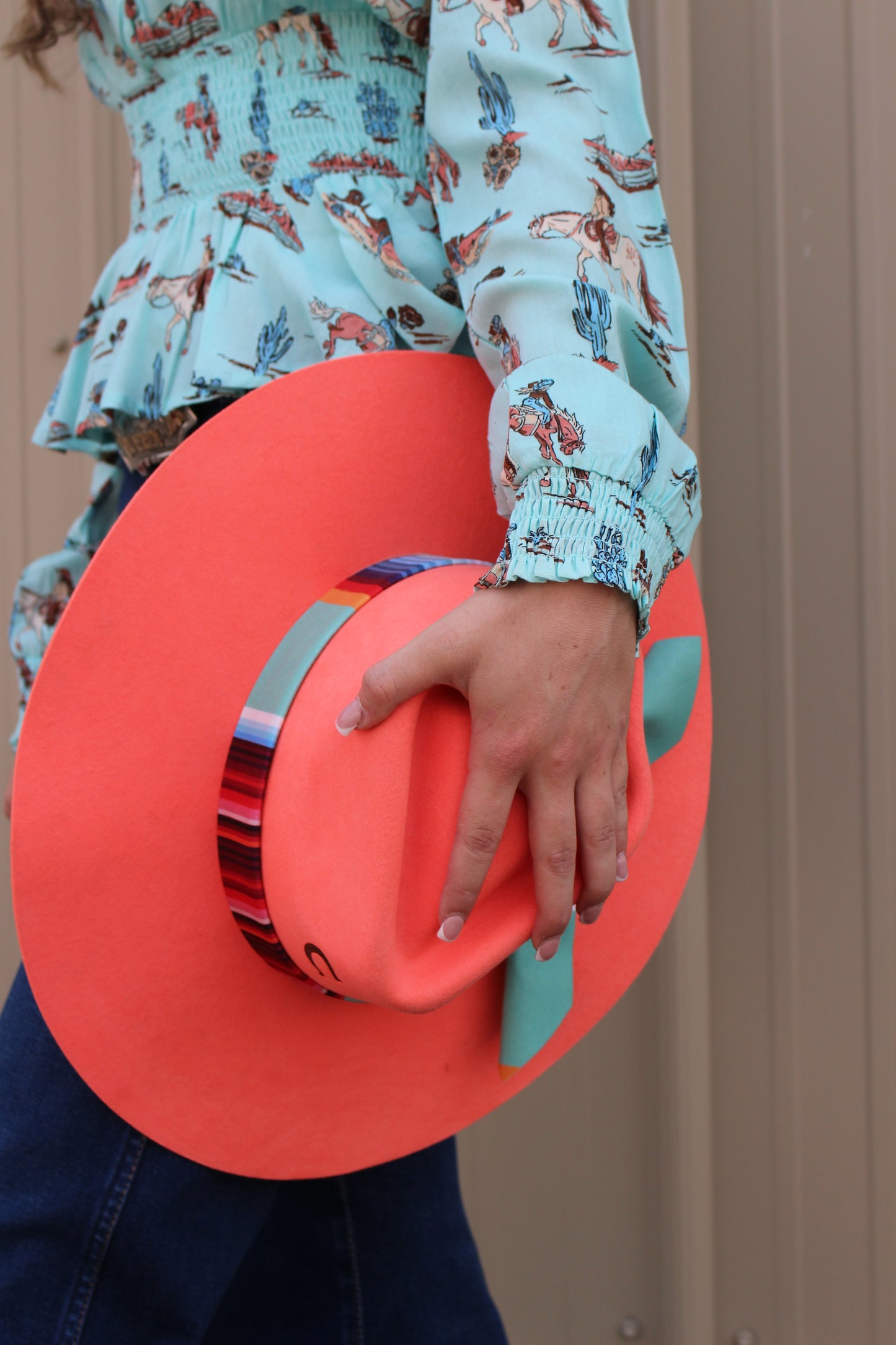 INDIAN LODGE FELT HAT - CORAL