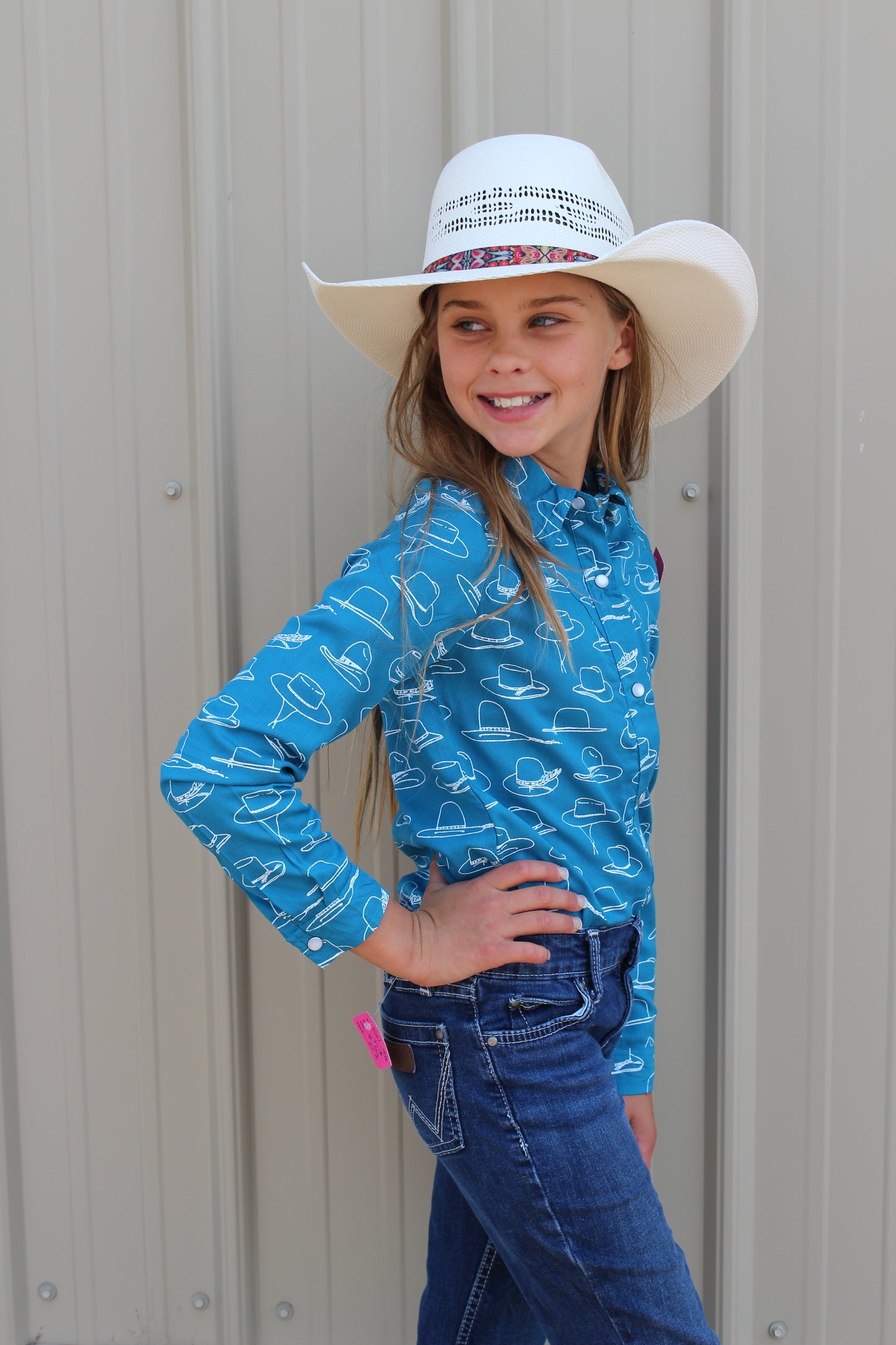 ROPER GIRLS WESTERN HAT SNAP SHIRT