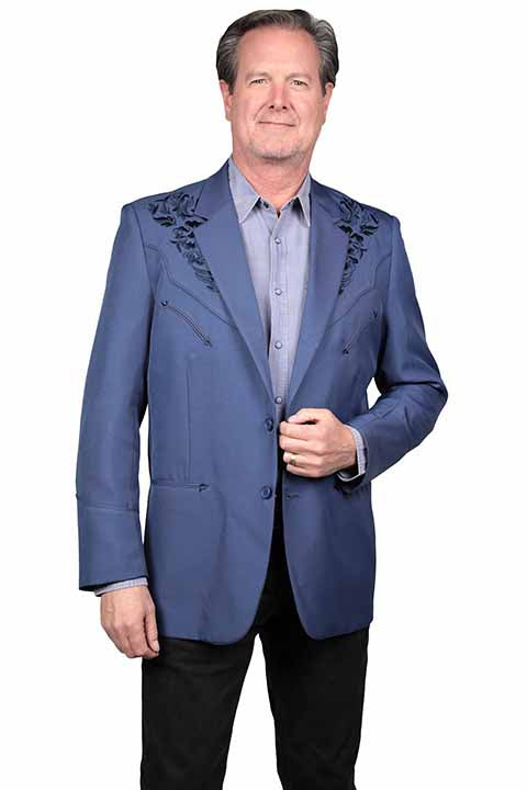 SCULLY- Men's Blazer With Rose Embroidery (SO MANY COLORS)