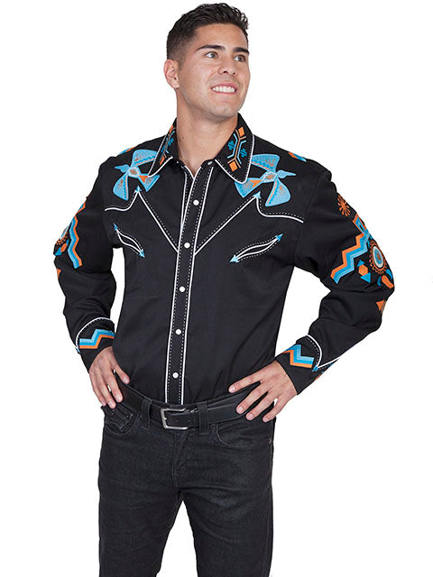 SCULLY AZTEC SOUTHWEST EMBROIDERY SHIRT
