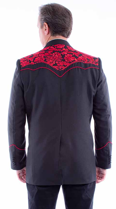 SCULLY- Men's Blazer With Scroll Embroidery