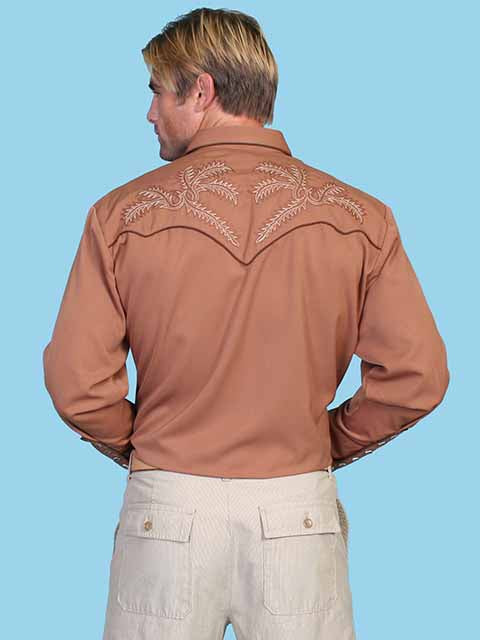 SCULLY SILVER FEATHERS EMBROIDERY SHIRT - Light Brown