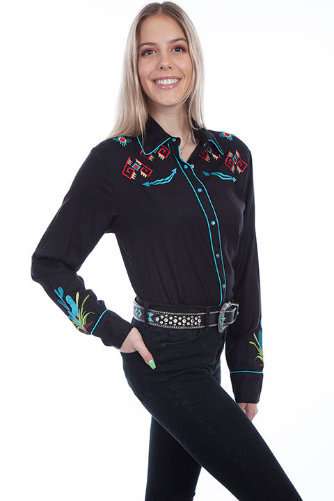 SCULLY CACTUS EMB. BLOUSE