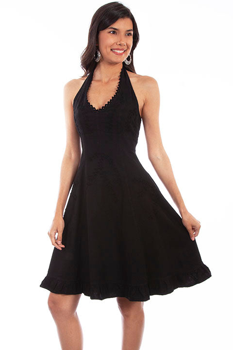 SCULLY- Women's Halter Top Flower Vine Dress