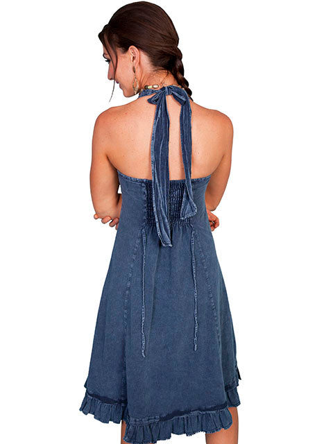 SCULLY- Women's Halter Top Flower Vine Dress