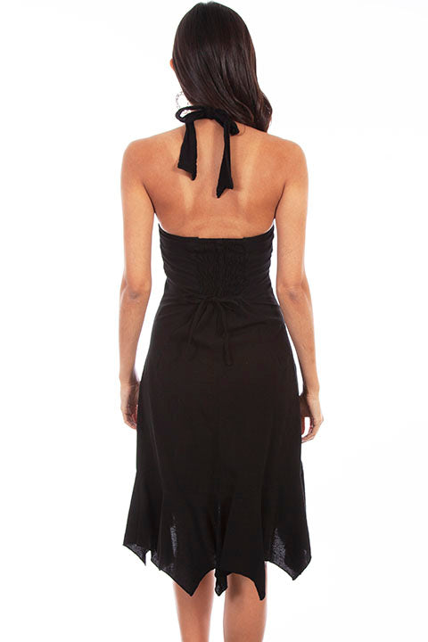 SCULLY- Women's Ruffled halter Top Dress