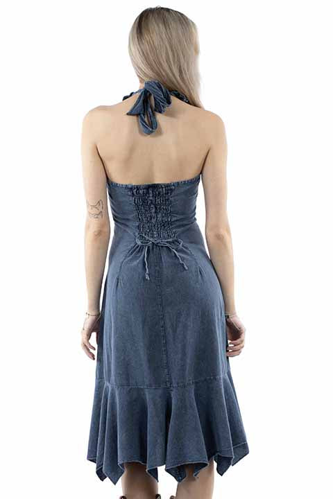 SCULLY- Women's Ruffled halter Top Dress