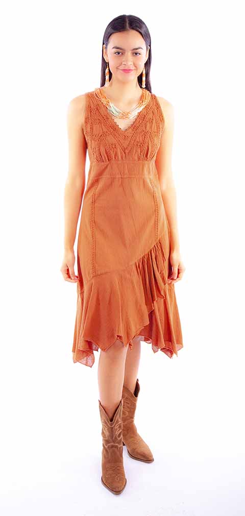 SCULLY- Women's Embroidered Ruffle Dancing Dress