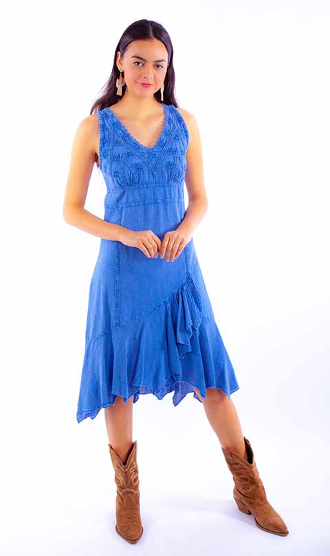 SCULLY- Women's Embroidered Ruffle Dancing Dress
