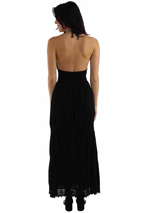 SCULLY- Women's Beach Dress with Tie Neck