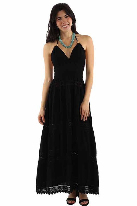 SCULLY- Women's Beach Dress with Tie Neck