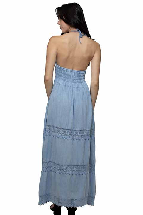 SCULLY- Women's Beach Dress with Tie Neck