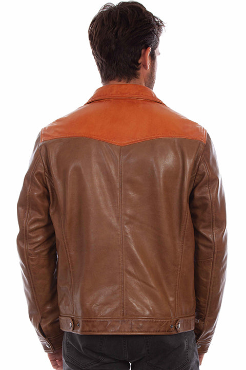 Scully Men's Two-Toned Leather Jacket