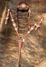 Load image into Gallery viewer, Valkarie Equine Breast Collar: Three Concho