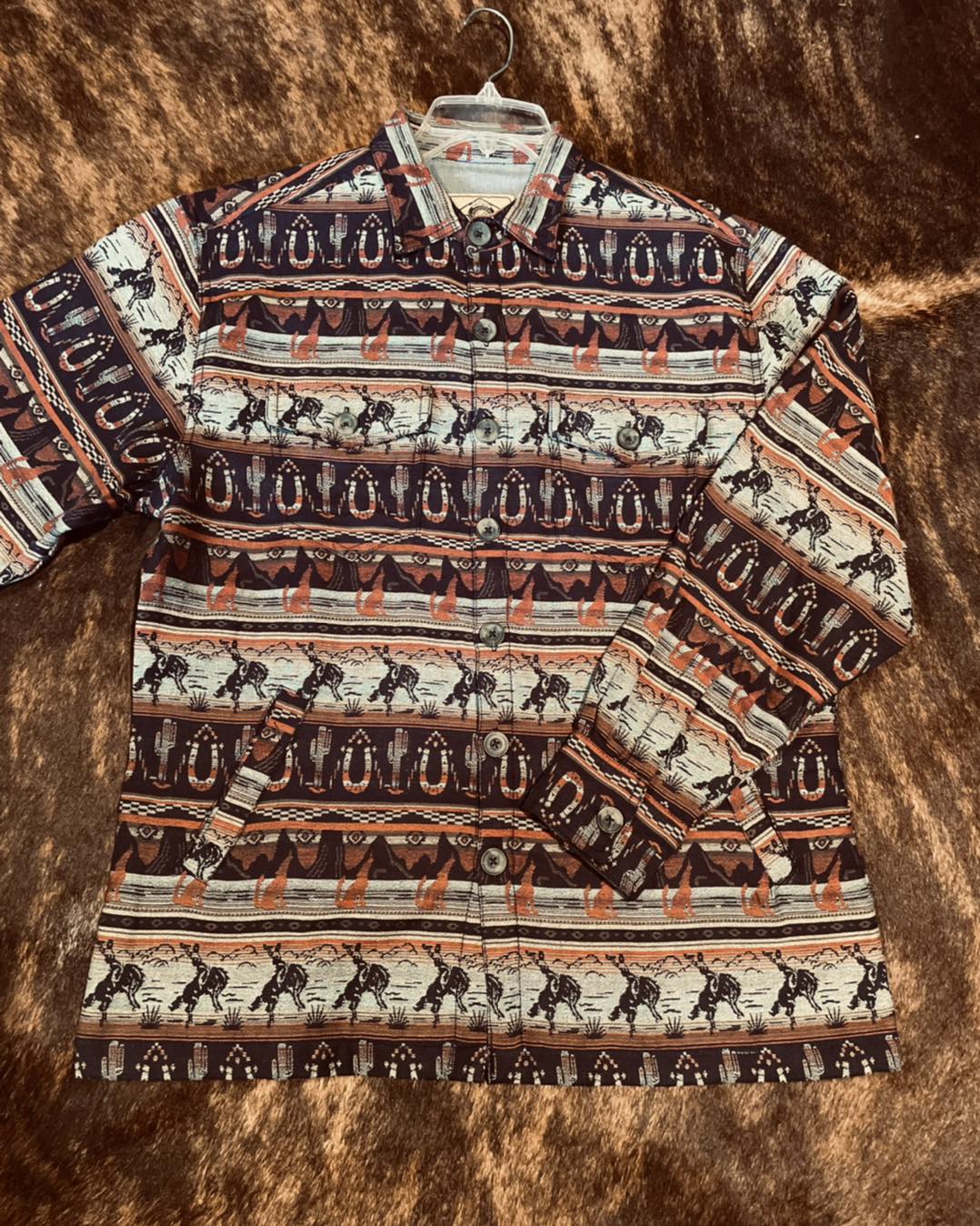 Mens Everyday Shackets: Aztec/ Buckaroo