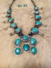 Load image into Gallery viewer, Squash Blossom and Naja Necklace with Earrings