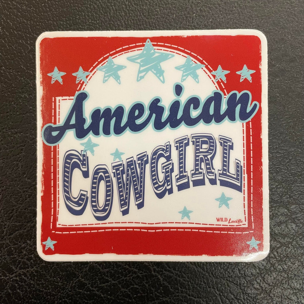 American Cowgirl Decal Sticker