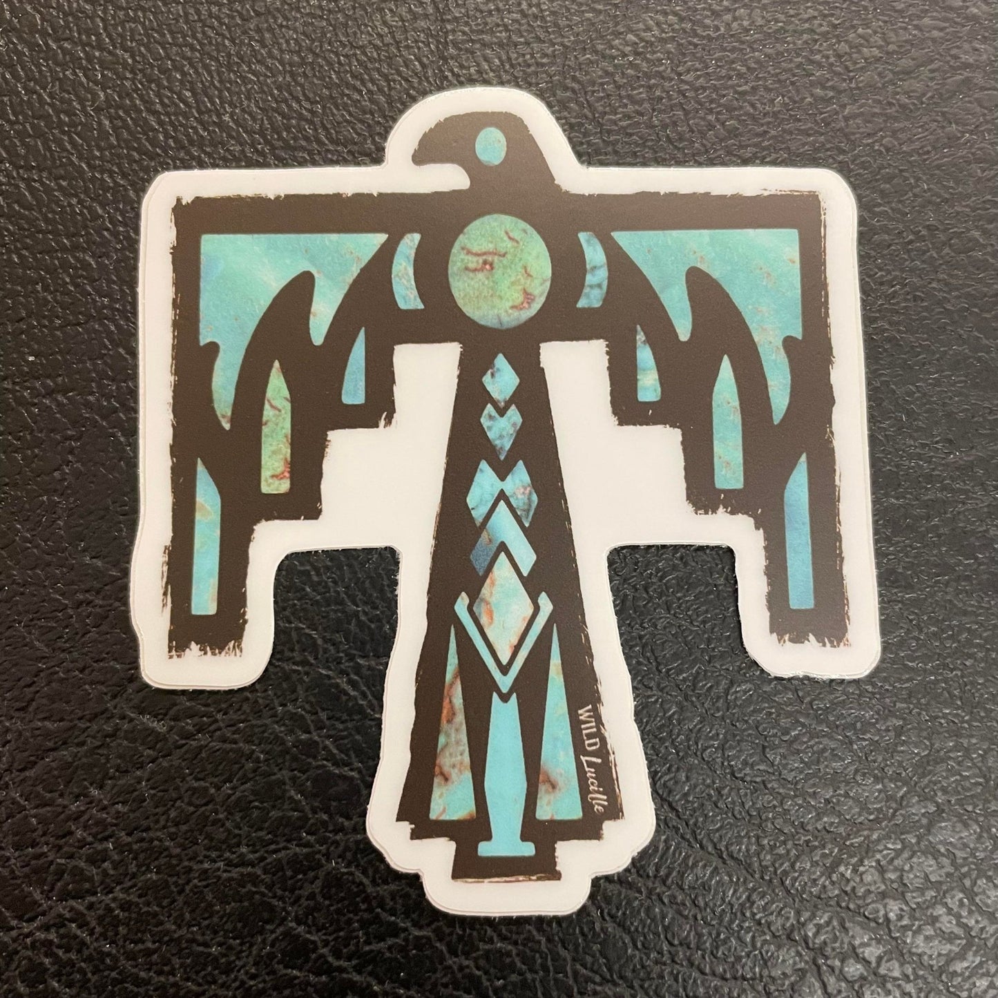 Turquoise Thunderbird Decal Sticker