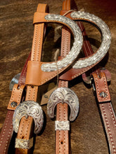 Load image into Gallery viewer, Valakarie Equine Simple Ear Silver Plated Headstall
