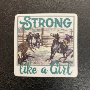 Strong Like a Girl Decal Sticker
