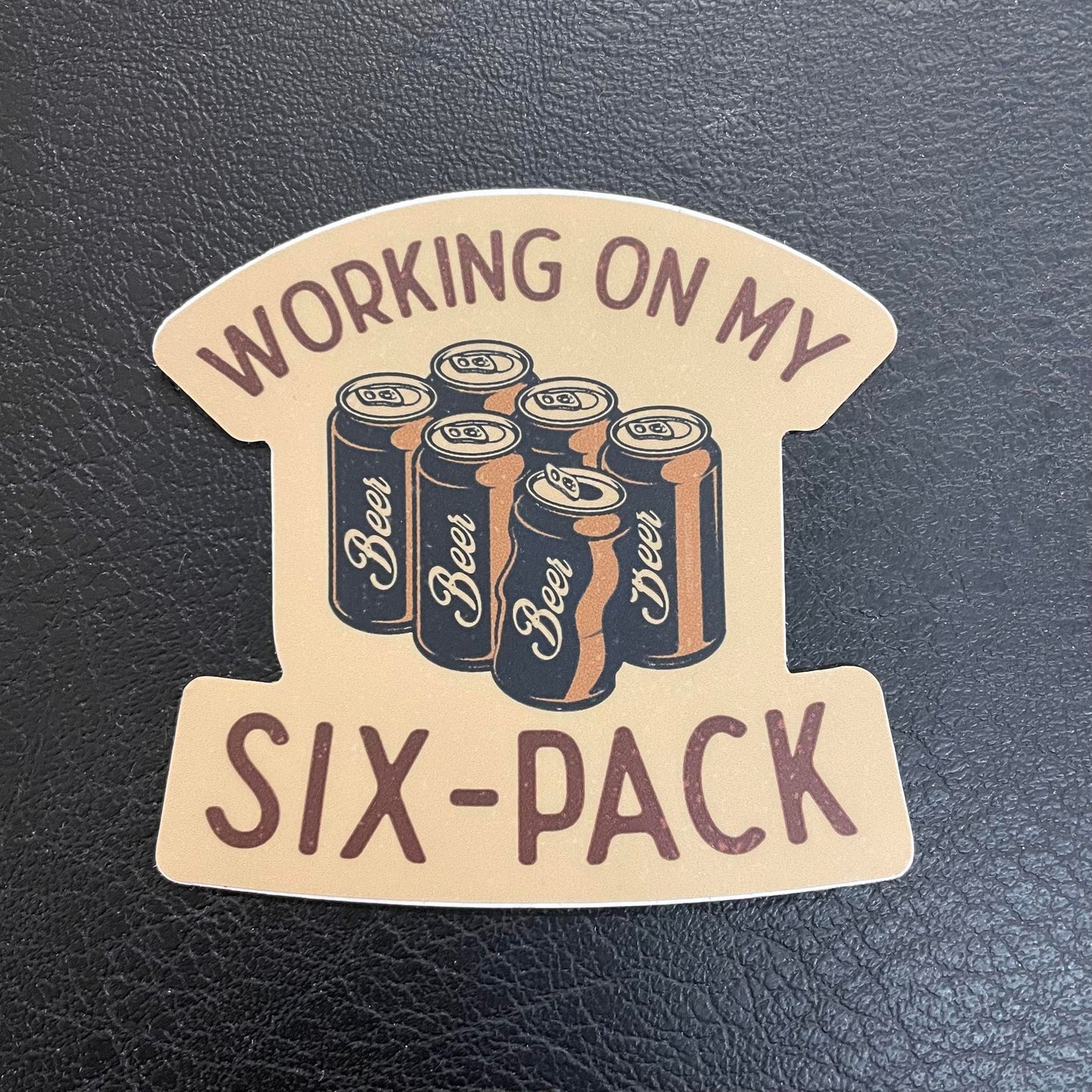 Working on My Six Pack Decal Sticker