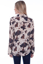 Load image into Gallery viewer, Scully: Cow-print Button Down Blouse