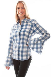 Scully: Picnic Plaid Belle Sleeve Top