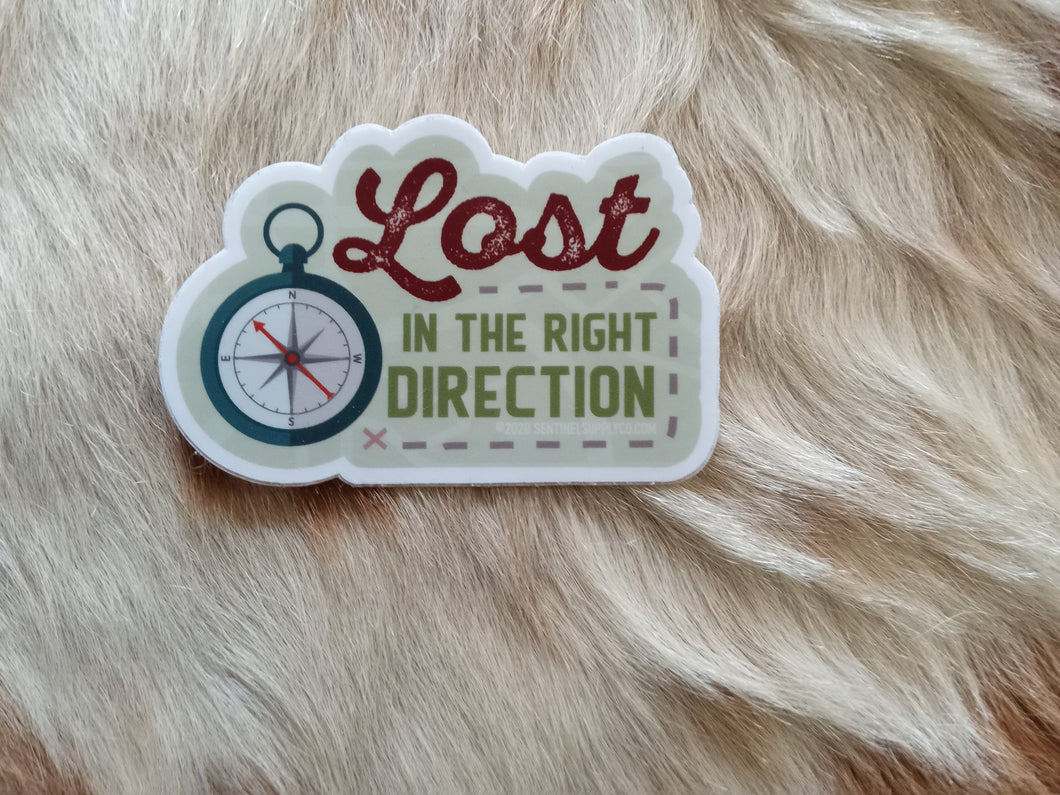 Lost in The Right Direction Decal Sticker