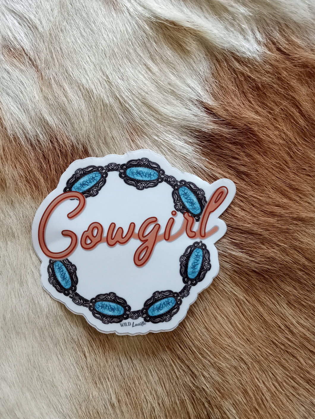 Turquoise Cowgirl Decal Sticker