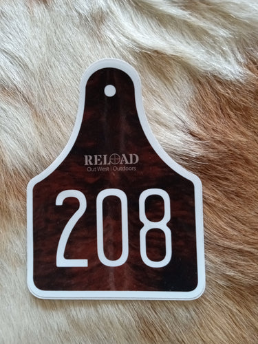 208 Ear Tag Decal Sticker