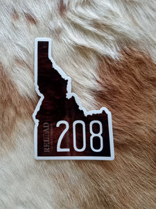 208 Idaho Decal Sticker