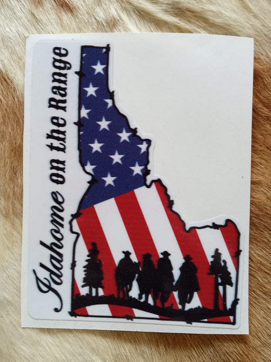 Custom Idahome on The Range Decal Sticker