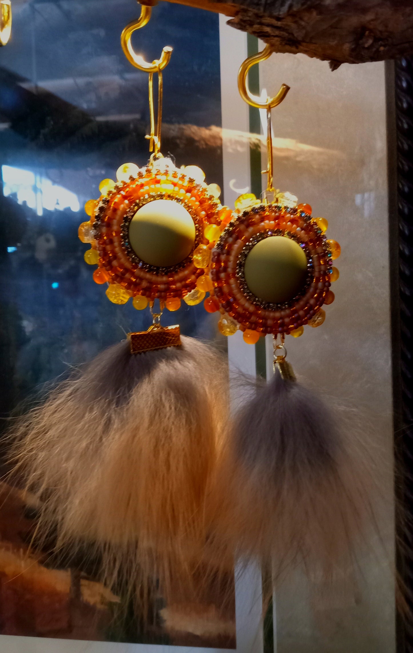 Authentic  Alaskan Native Seed Bead Earrings