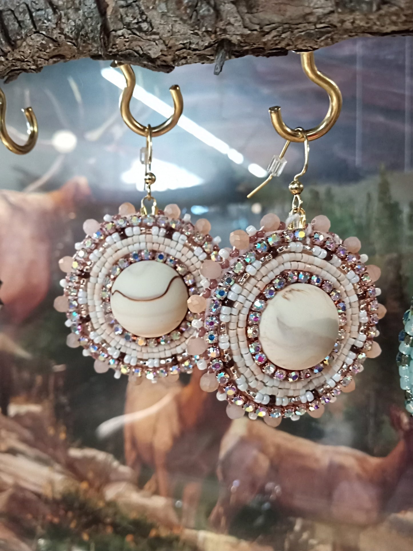 Authentic  Alaskan Native Seed Bead Earrings