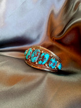Load image into Gallery viewer, One of a kind Navajo Turquoise and Sterling Silver Cuff