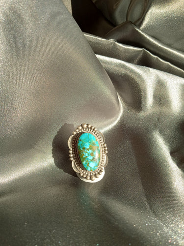 Genuine Turquoise and Sterling Silver Ring